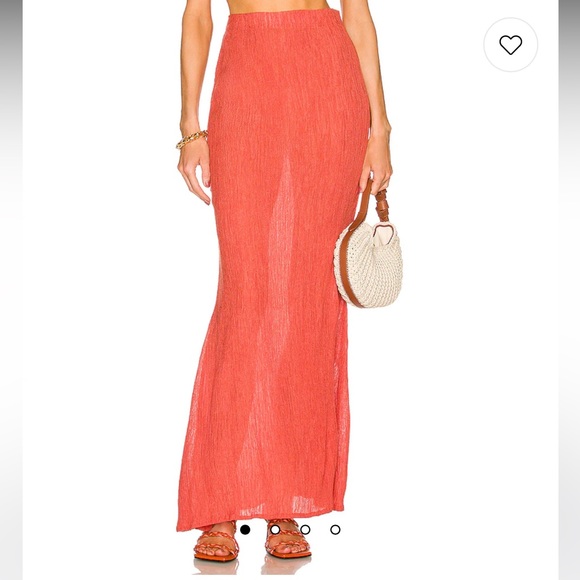 Savannah Morrow signature handloom maxi skirt . Unique silk and bamboo fabric. - Picture 3 of 7